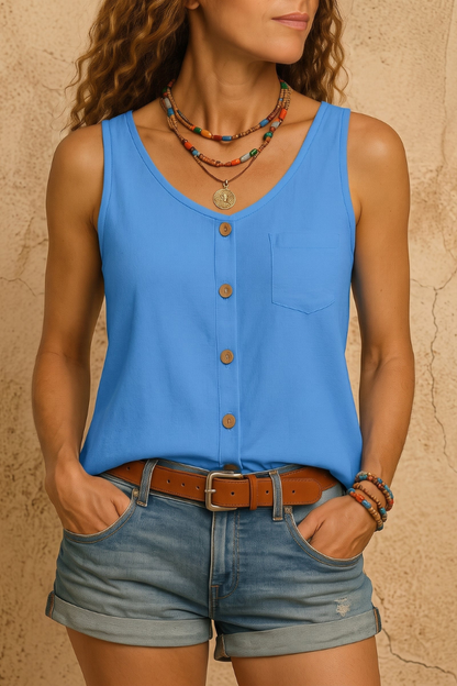 Princess Fashion Lightweight V-Neck Summer Top for Warm Days