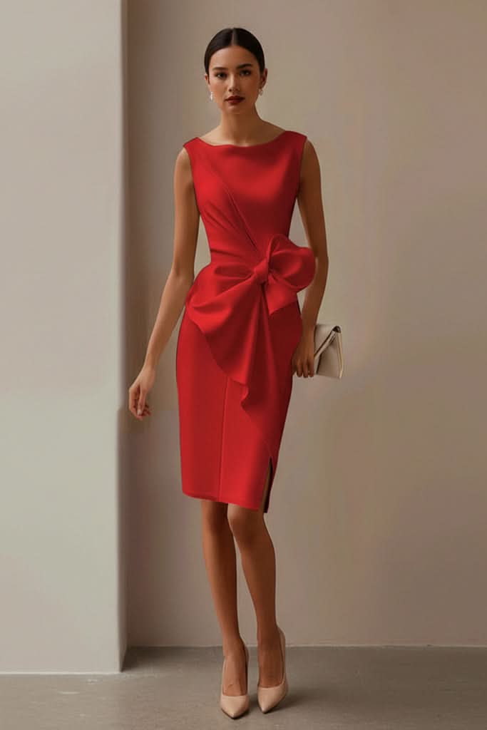 Princess Fashion Bow Back Cocktail Dress for Weddings & Parties